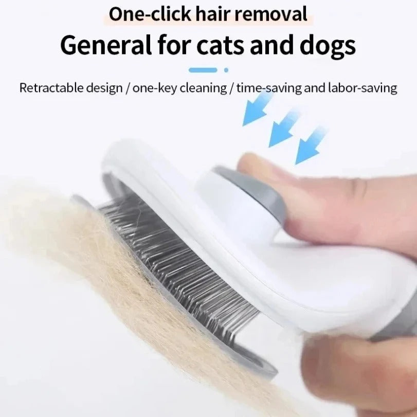Self-Cleaning Pet Brush – Grooming Comb for Dogs and Cats